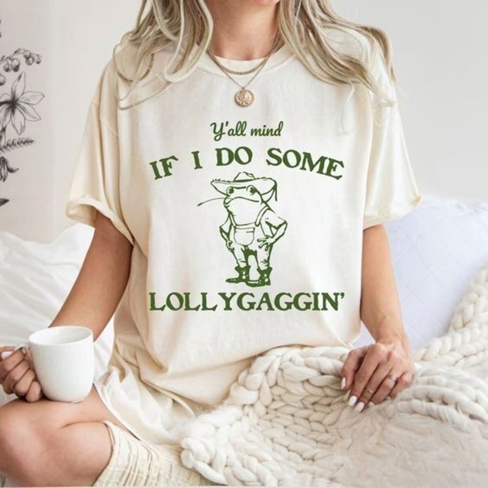 Funny Frog Cowboy Meme Graphic Tee Western Humor Unisex Streetwear T-Shirt